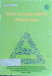 MODUL PELATIHAN AUDITOR INTERNAL HALAL